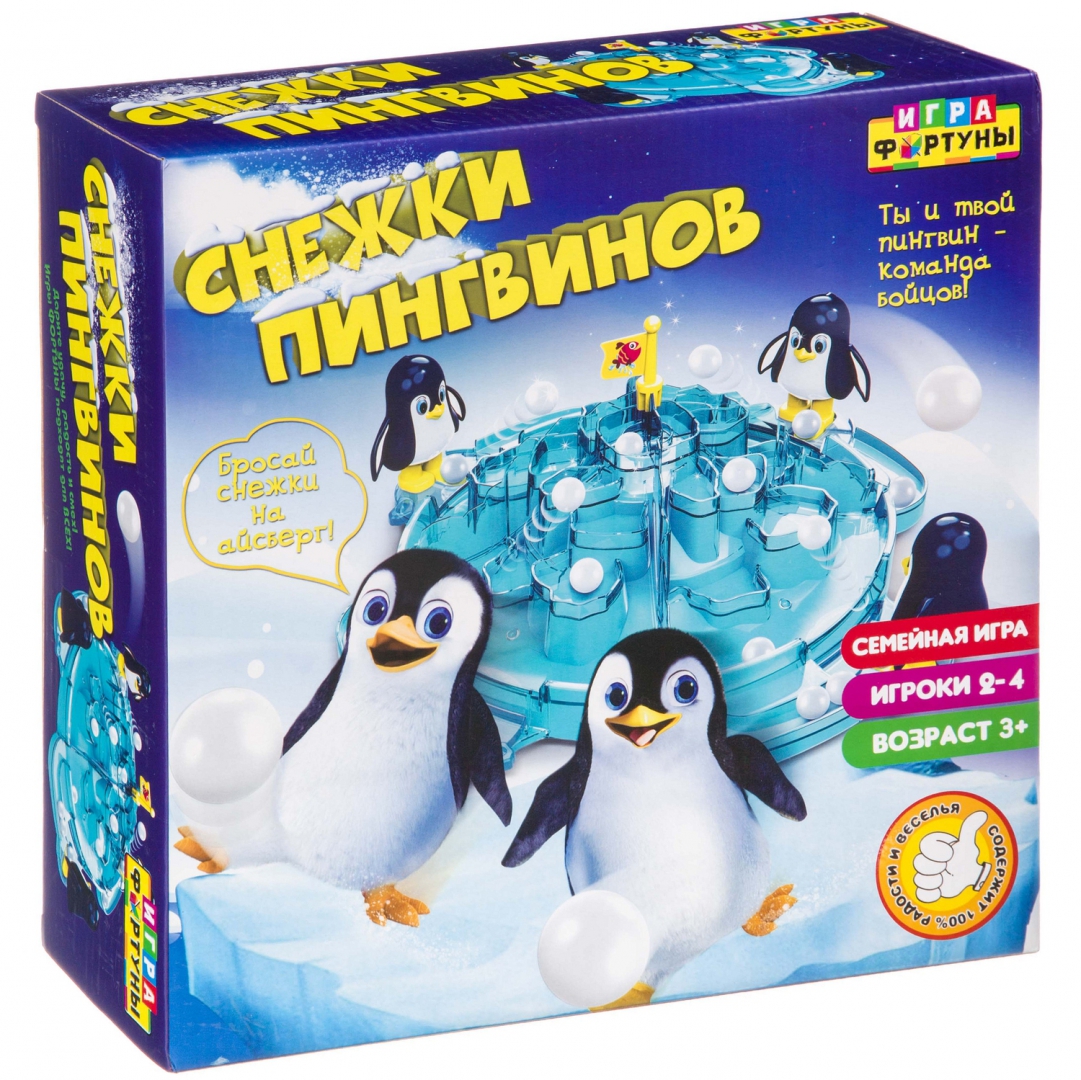 Brettspiel - Pinguine Schneeballschlacht