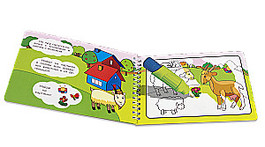 Reusable Coloring Book. Painting with Water. Magic Coloring Book. Domestic Animals