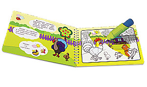 Reusable Coloring Book. Painting with Water. Magic Coloring Book. Domestic Animals