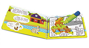 Reusable Coloring Book. Painting with Water. Magic Coloring Book. Domestic Animals