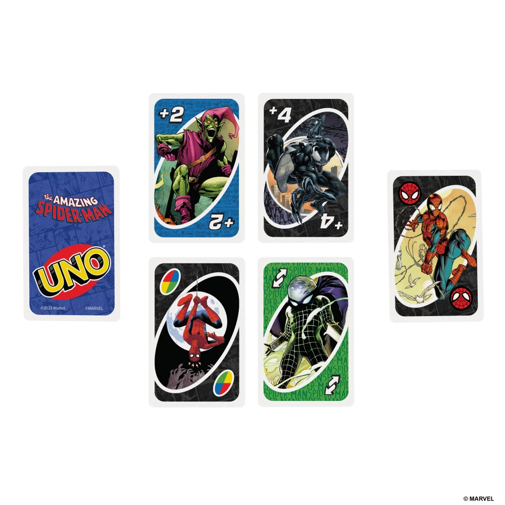 Tabletop card game - UNO. Spiderman