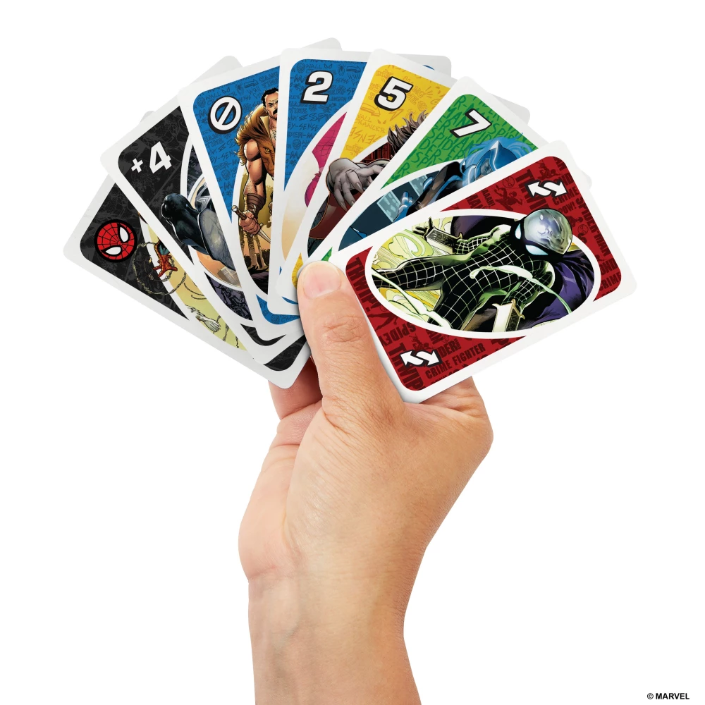 Tabletop card game - UNO. Spiderman