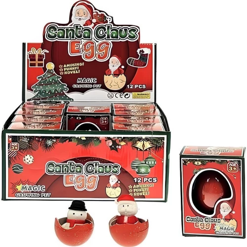 Growing Egg - Santa Claus/snowman, 6 cm, mix