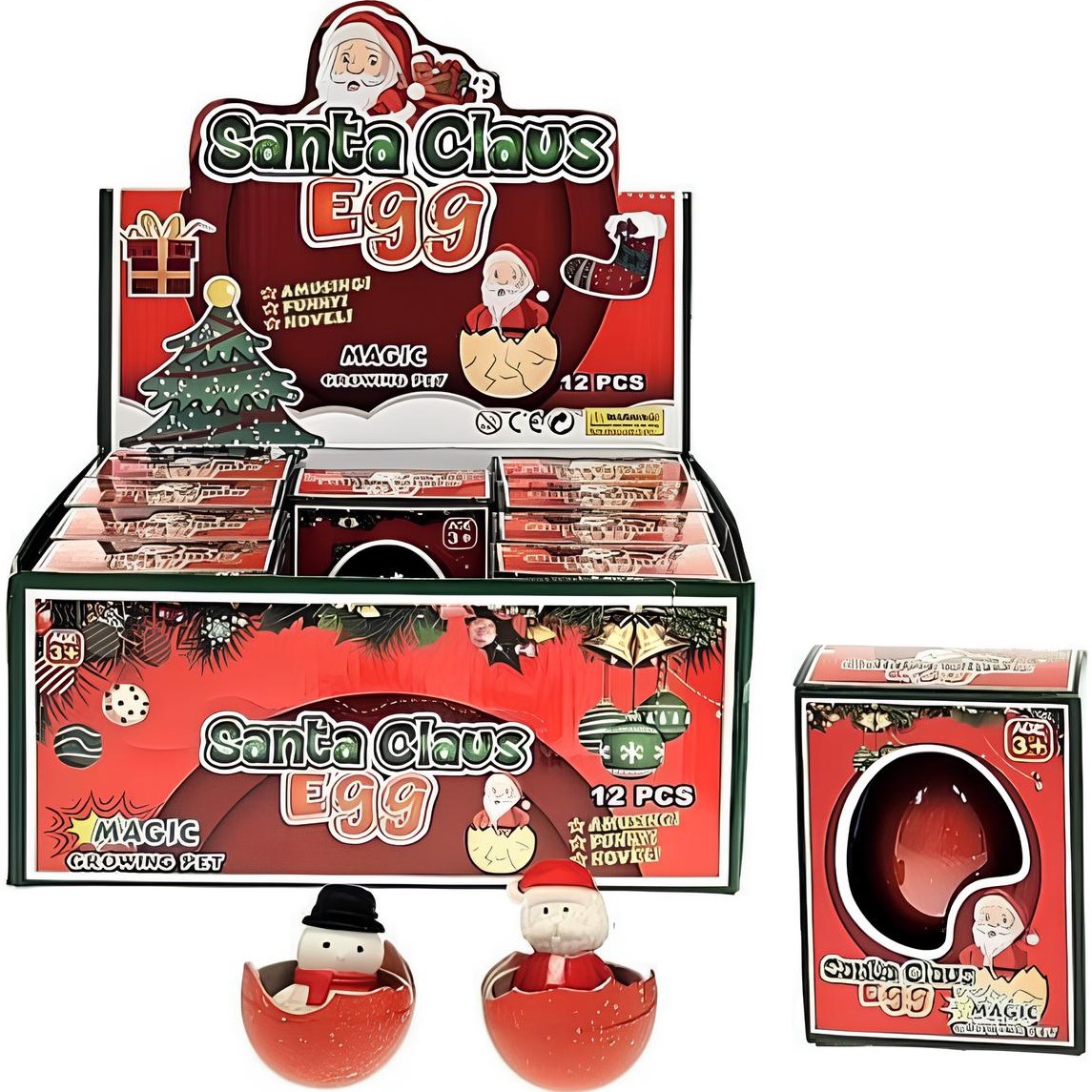 Kasvav muna - Jõuluvana/lumememm, 6 cm, segu