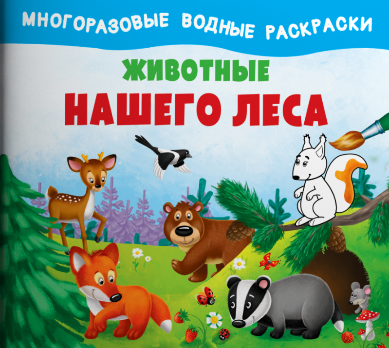 Многоразовые водные раскраски. Комплект из четырёх книг