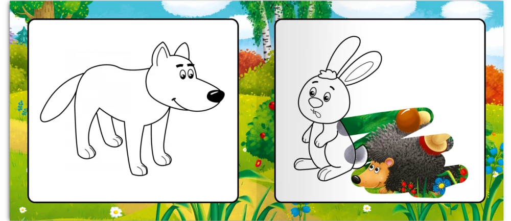 Reusable Water Coloring Books. Set of Four Books