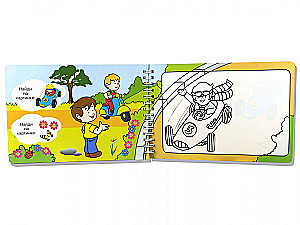 Magic Coloring Book. Cars. Drawing with Water