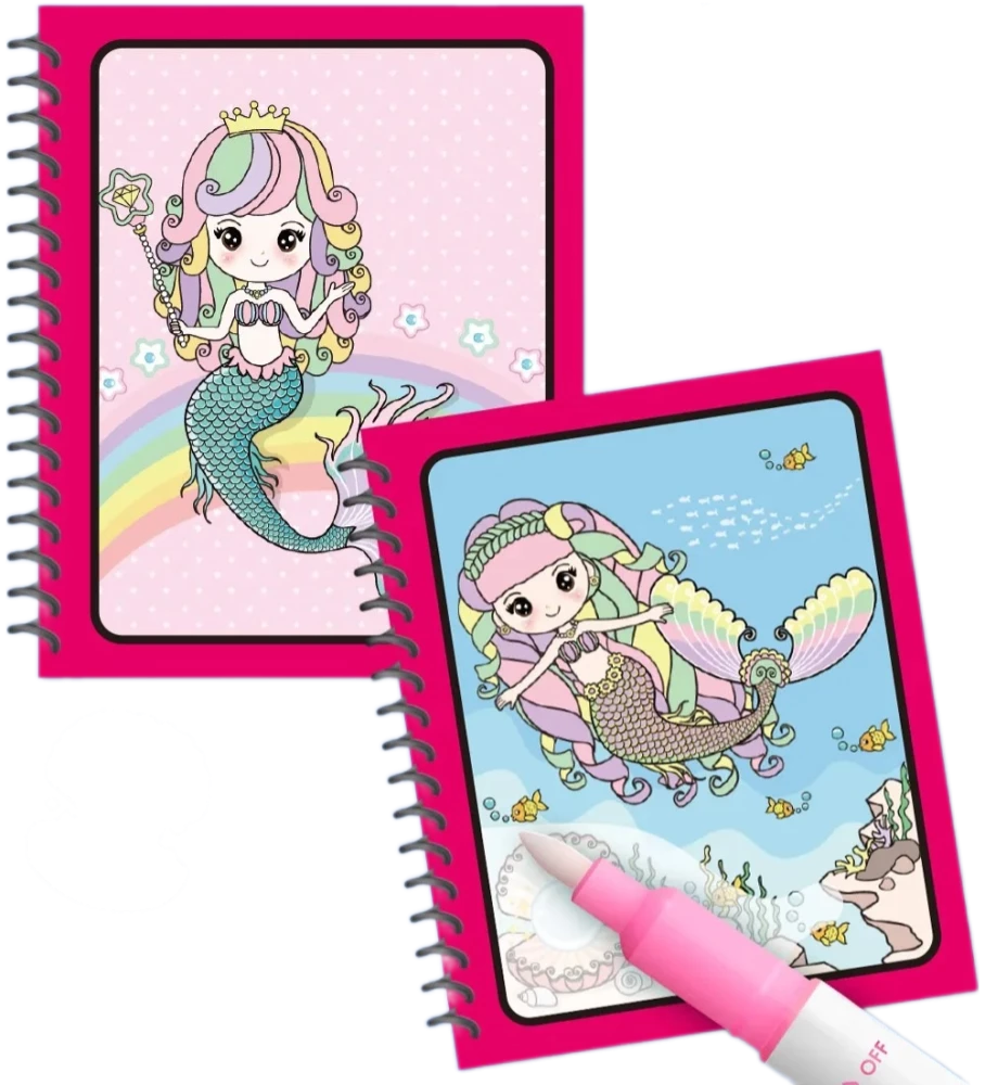 Reusable Water Coloring - Games, Fairy Tales, and Animals. (Includes 4 coloring pages)
