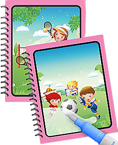 Reusable Water Coloring - Games, Fairy Tales, and Animals. (Includes 4 coloring pages)