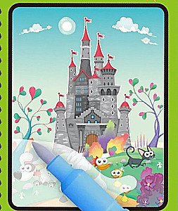 Reusable Water Coloring - Games, Fairy Tales, and Animals. (Includes 4 coloring pages)