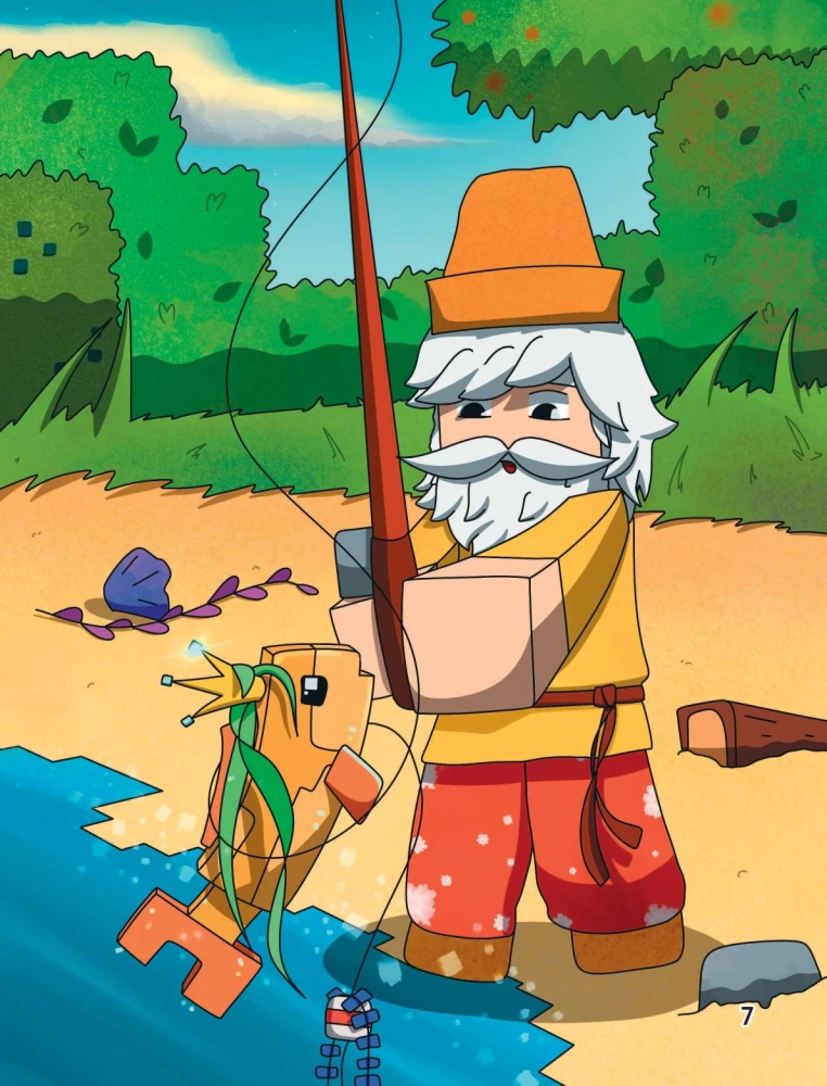 The Tale of the Fisherman and the Golden Cod. Favorite Tales in the Style of Minecraft