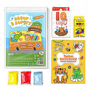 Travel Set. Animals. Learn. Play. Color (4 in 1)