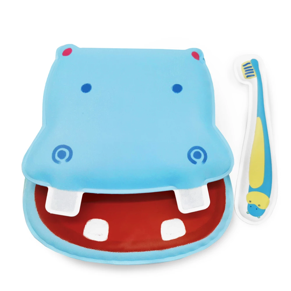 Bath Book with Toy Toothbrush. Hippopotamus Popo
