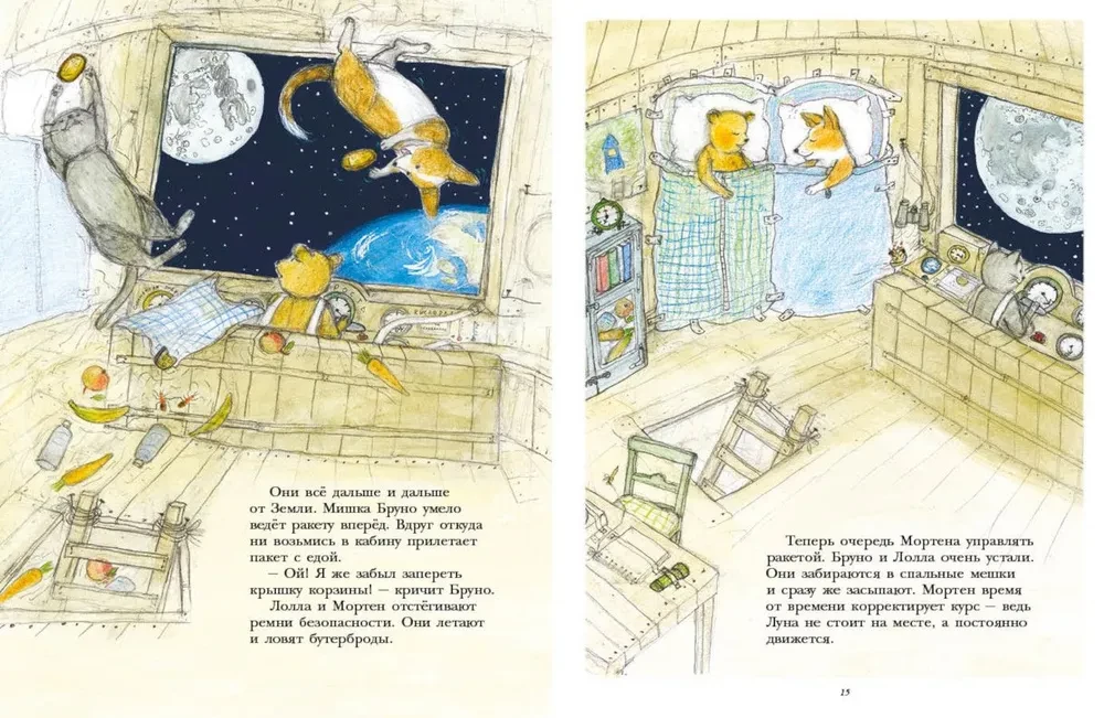 Bear Bruno Flies to the Moon