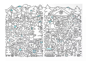 Accordion Coloring Book. New Year Masquerade