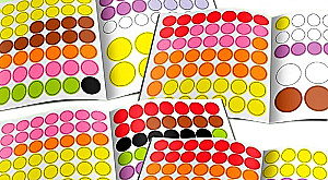 Sticker Book Set - Funny Circles (4 books)