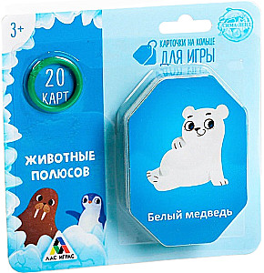 Cards on a Ring for the Game - Polar Animals