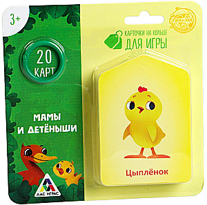 Flashcards on a Ring for Learning English - Mothers and Offspring