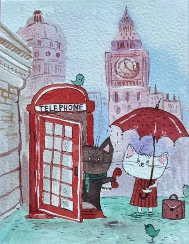 Photo album for 100 photos - Cat's adventures / London Adventures of the Tails in London (10x15)