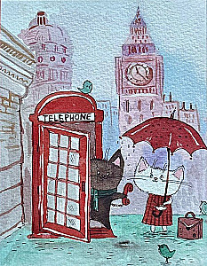 Photo album for 100 photos - Cat's adventures / London Adventures of the Tails in London (10x15)