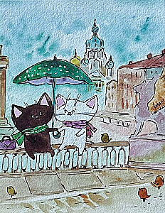 Photo album for 100 photos - Cat's adventures: SPb / Adventures of tails in St. Petersburg