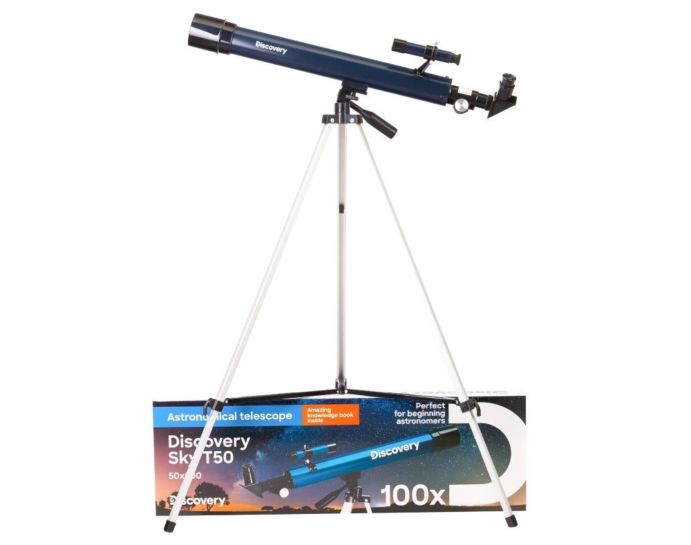 Levenhuk Discovery Sky T50 Telescope with Book