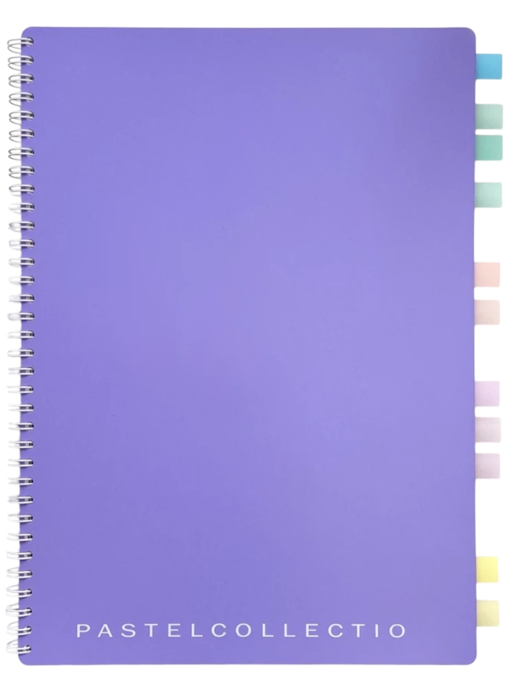 A4 Notebook 96 Sheets in Grid - Pastel Collection Purple/Pink
