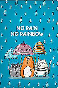 Блокнот А6 - No rain no rainbow