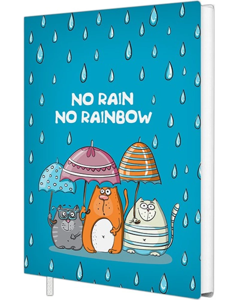 Блокнот А6 - No rain no rainbow