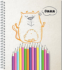 Notebook A5 - Once upon a time there was a cat