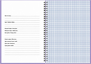 Notebook A4 - Pastel Collection Pink/Purple