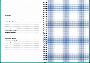 Notebook A4 - Pastel Collection Blue/Mint