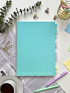 A4 Notebook - Pastel Collection Mint/Blue