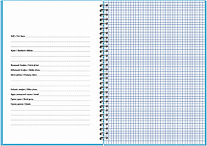 A4 Notebook - Pastel Collection Mint/Blue