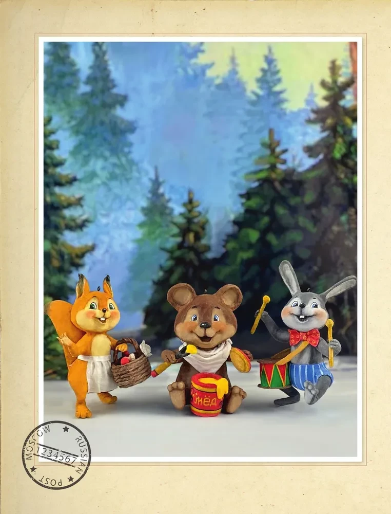 Heroes of Soviet Postcards. Cotton Toys