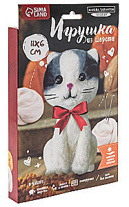 Felted Wool. Toy - Gray Kitten