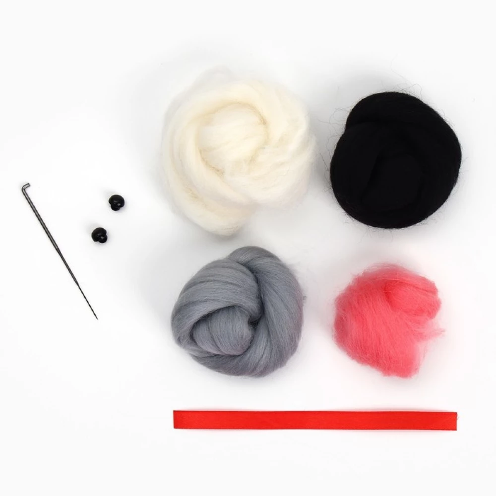 Felted Wool. Toy - Gray Kitten
