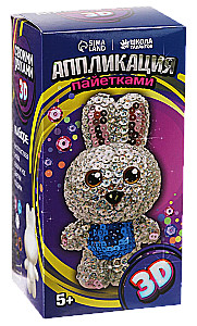 Sequin application - Bunny (3 colors of sequins)