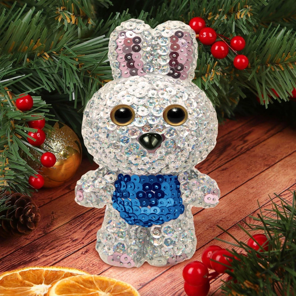 Sequin application - Bunny (3 colors of sequins)