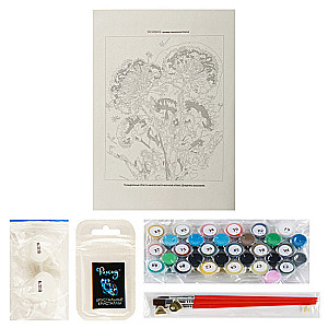 Crystal Beaded Paint by Numbers - Dandelions (28 colors)