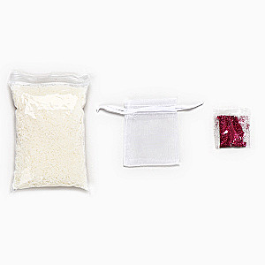Homemade Aromasachet. Kit for creating an aromatic figure from soy wax - Hearts with glitter