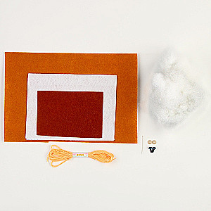 Sewing Kit. Handmade Felt Toy - Blue-Eyed Puppy