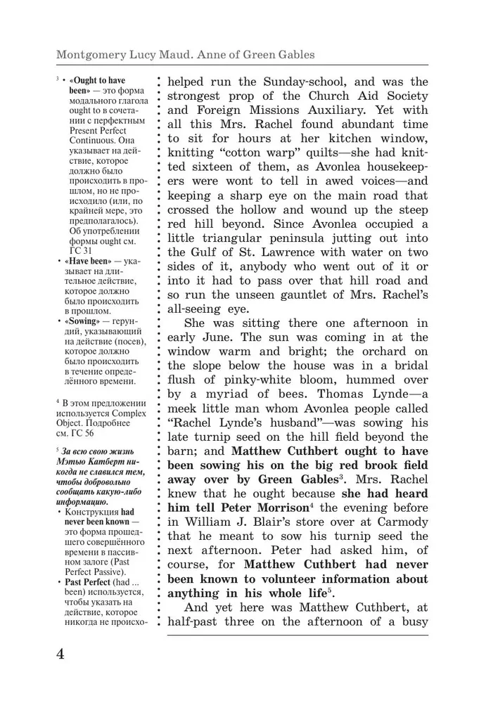 Anne of Green Gables. Reading in the original with commentary