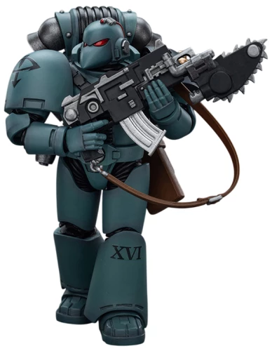 Figurine - Legionary with bolter & chainblade, 12 cm