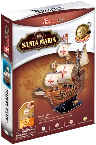 3D пазл - Корабль. Santa Maria. 113 деталей