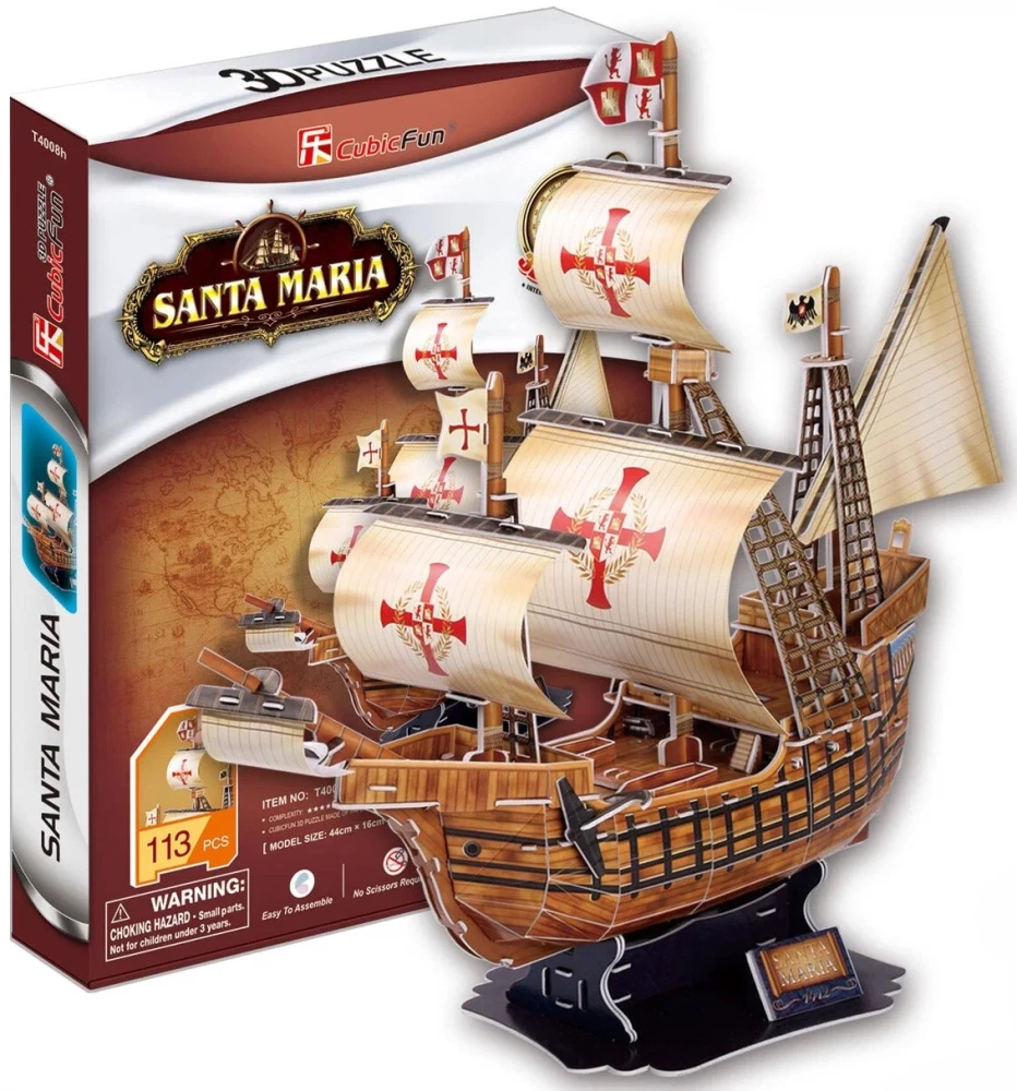 3D пазл - Корабль. Santa Maria. 113 деталей