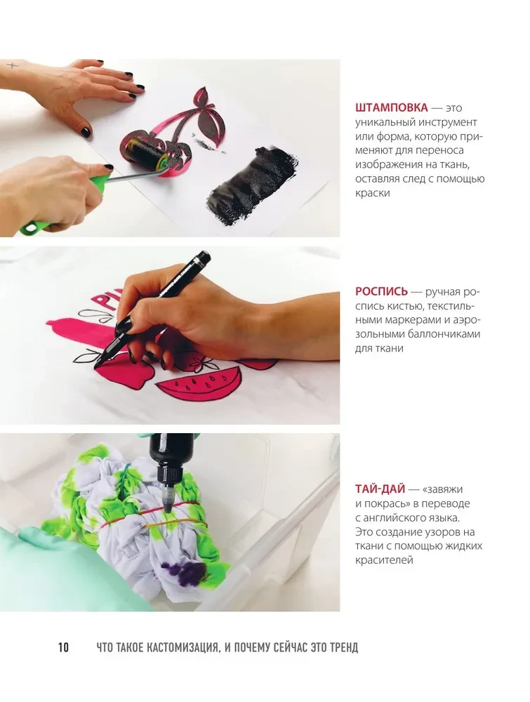 Prints on Fabric from A to Z. Individual Design of Clothing and Accessories. Complete Practical Course on Silk Screening and Other Customization Techniques