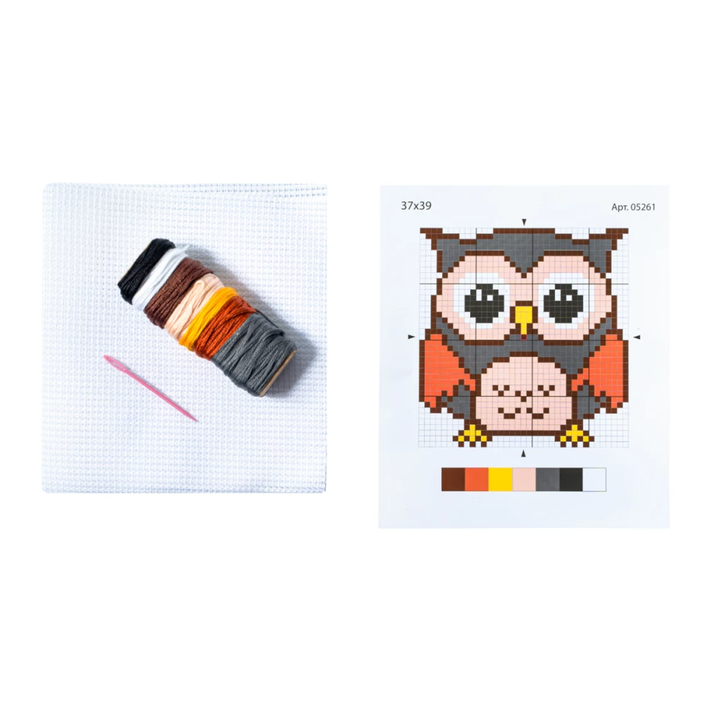 Creative Set - Embroidery. Owl (with hoop)