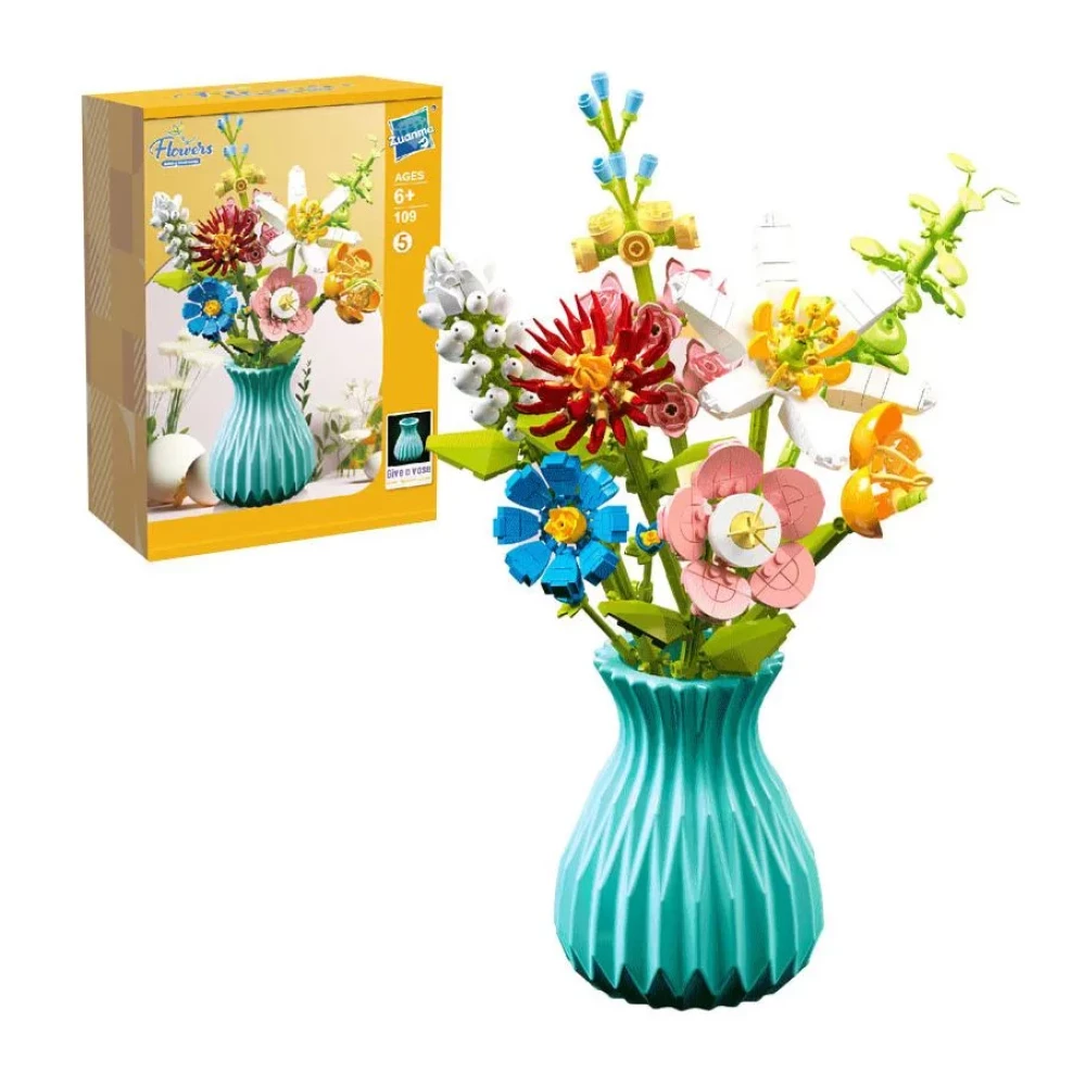 Constructor - Flowers in a Vase, 737 pieces