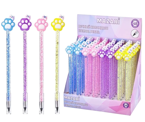 Igavene pliiats - KÜÜNED, kristallidega korpuses (assortii)